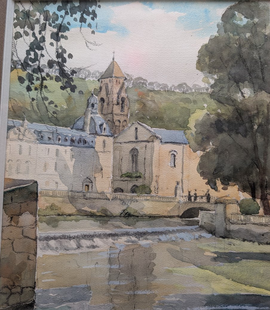 Pair Of Watercolors By Dessalles And Quentin Brantôme-photo-2