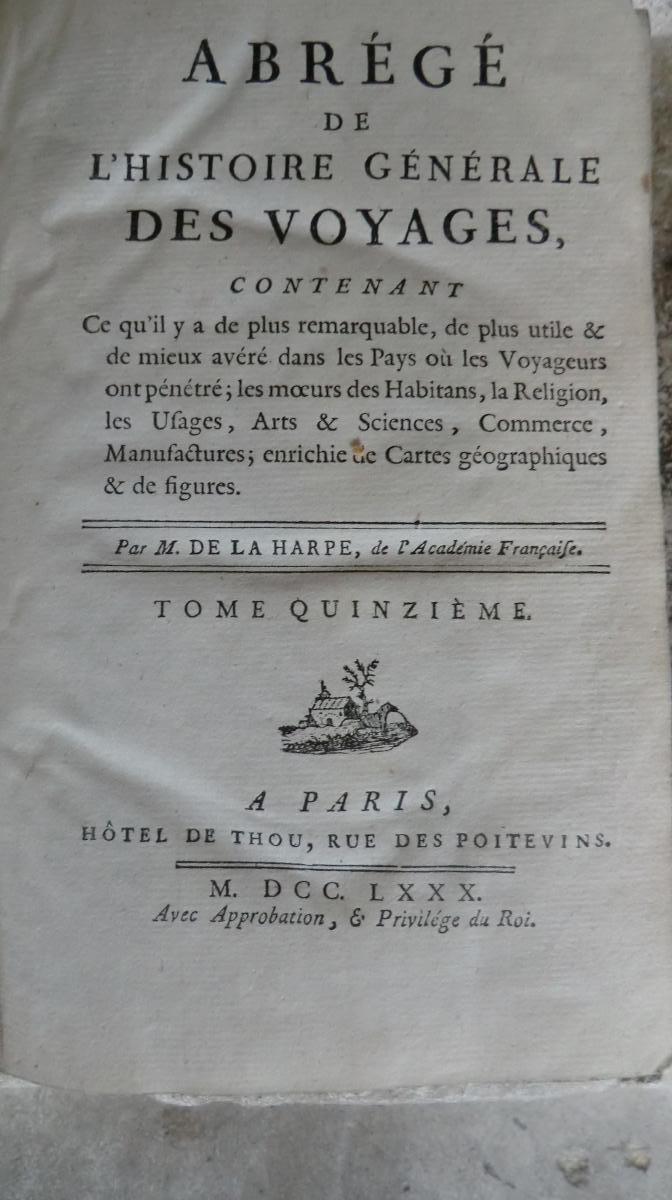 Abrégé De l'Histoire Generale Des Voyages Par M De La Harpe 1780-photo-4