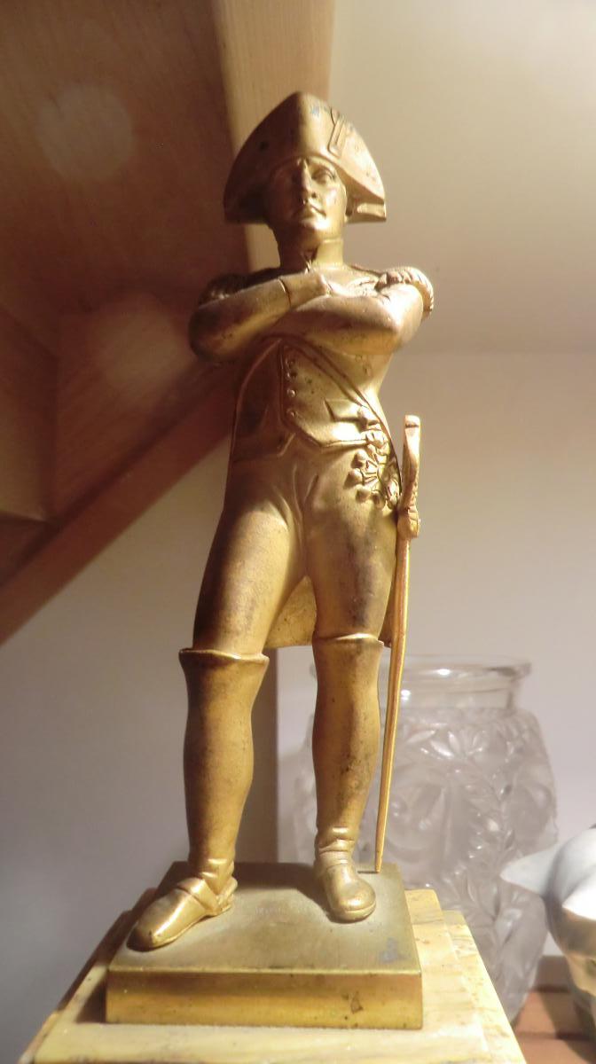Statue Napoleon Bronze Doré Empire