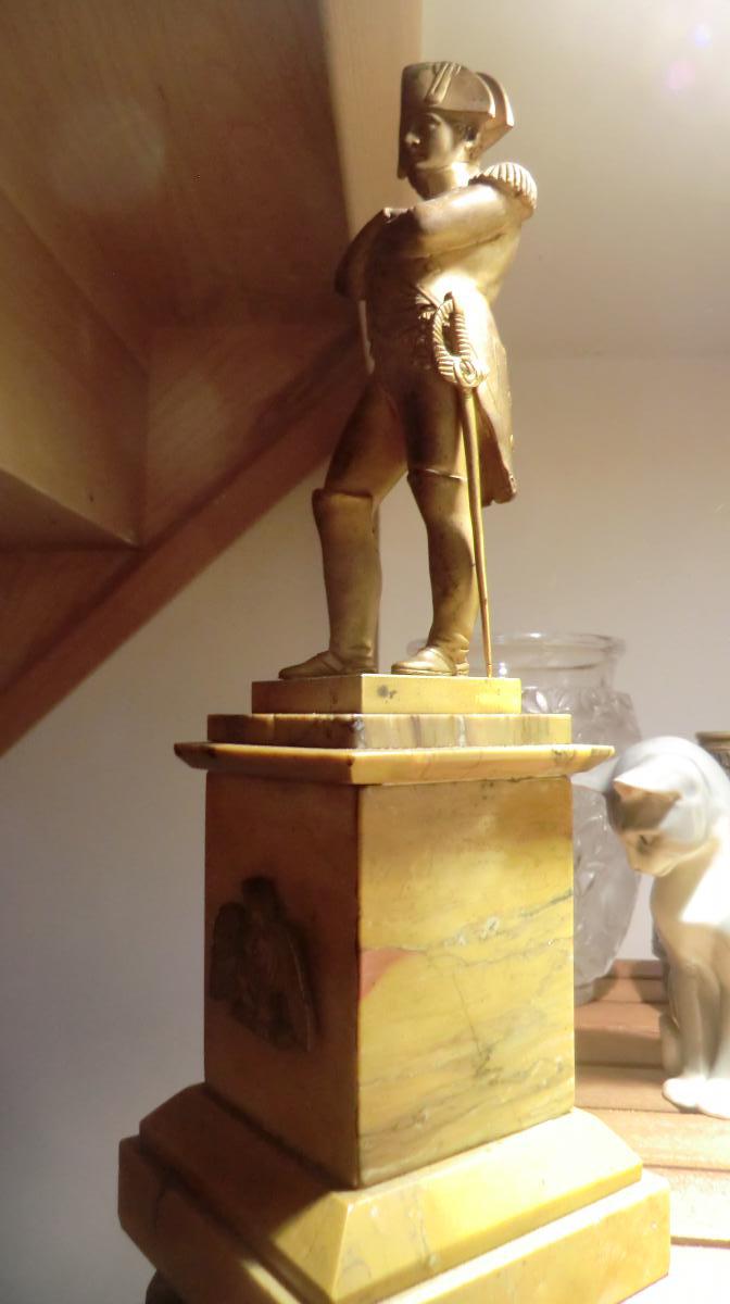 Statue Napoleon Bronze Doré Empire-photo-3