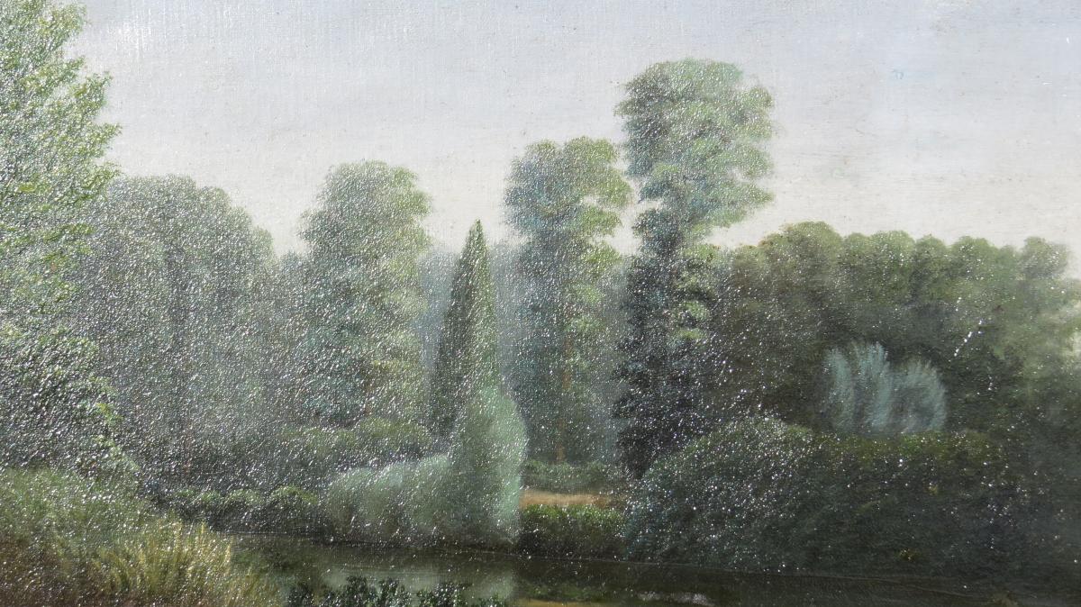 Tableau Paysage Signé Baudin 1885