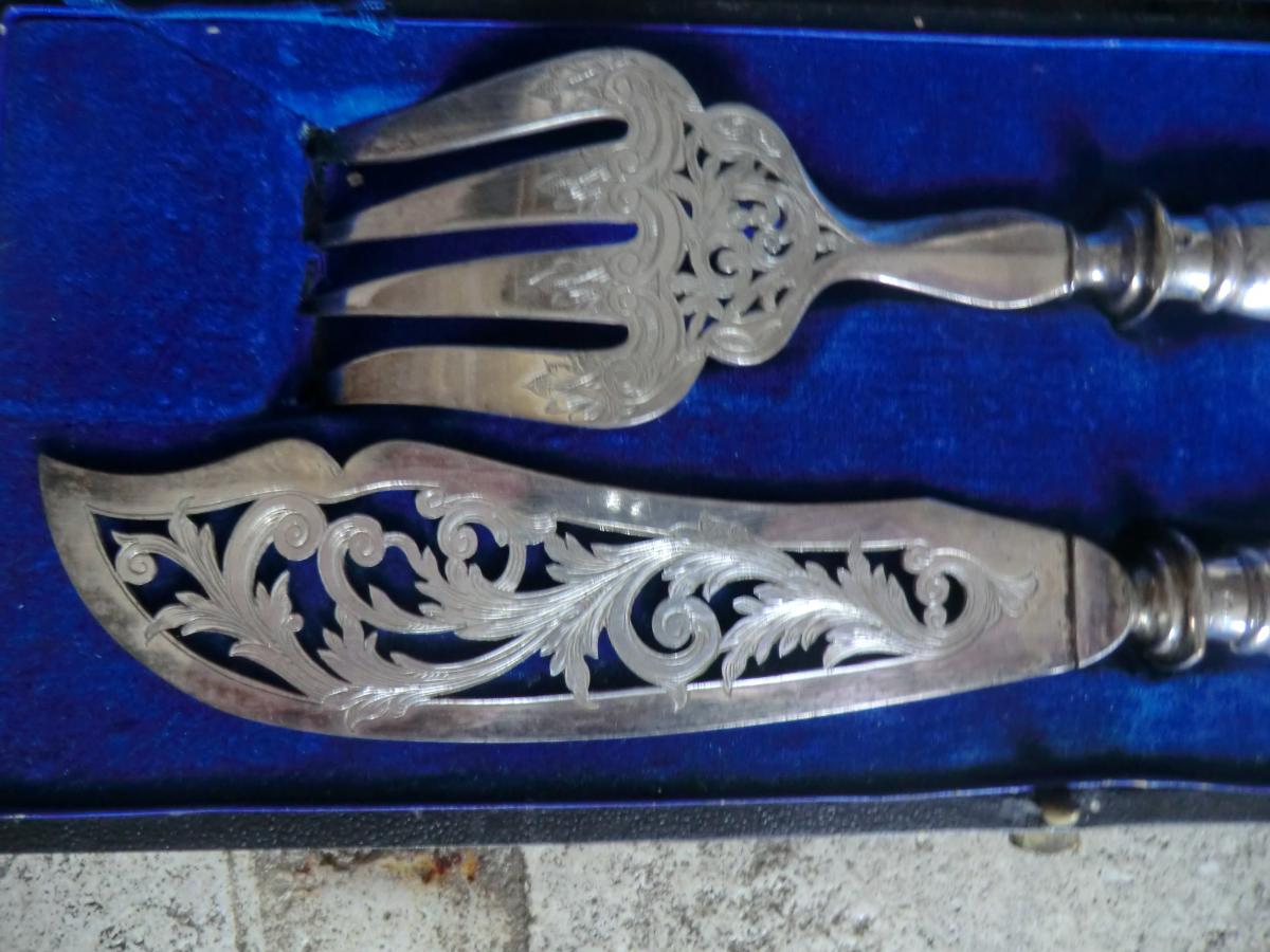 Couverts En Argent Dans Leur Coffret-photo-3