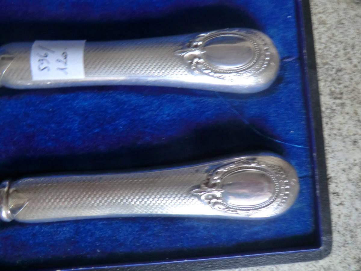 Couverts En Argent Dans Leur Coffret-photo-4