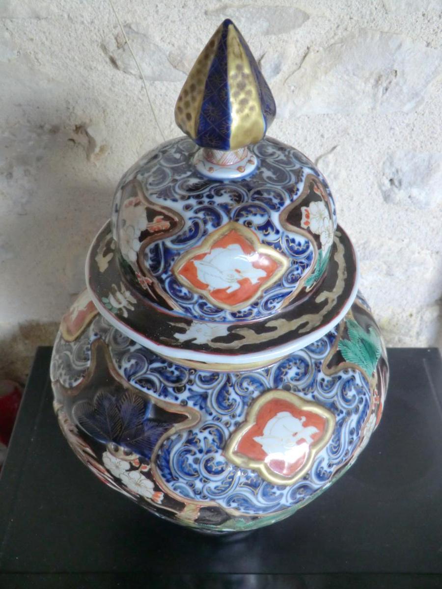 potiche en porcelaine dans le gout de la chine ou du japon-photo-2