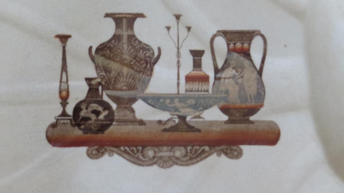 Series Of Dishes In Faience Of Minton Decor Etruscan-photo-3