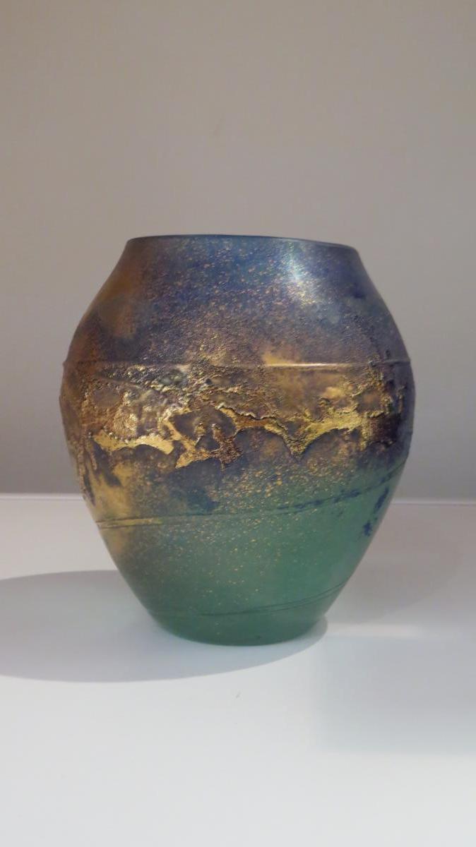 Vase Decor Or Jean Claude Novaro