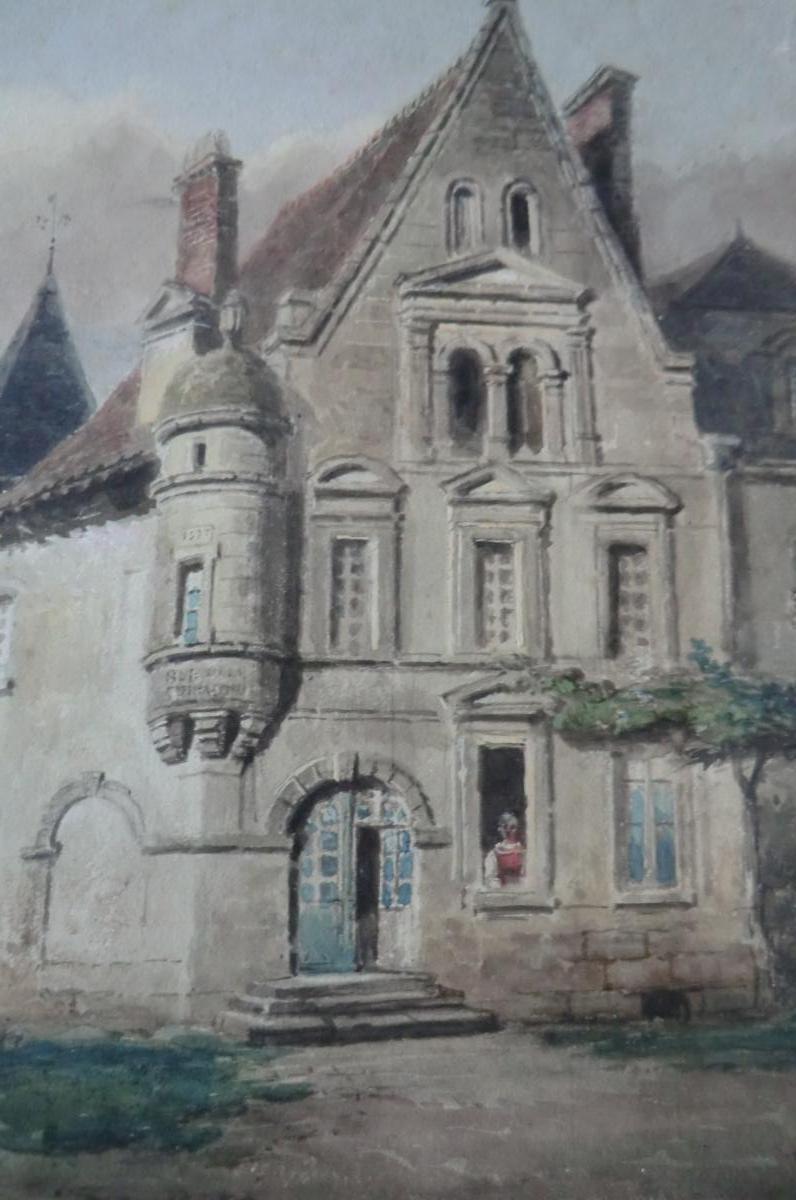 Edme François Ricois 1795/1881 Castle View-photo-3