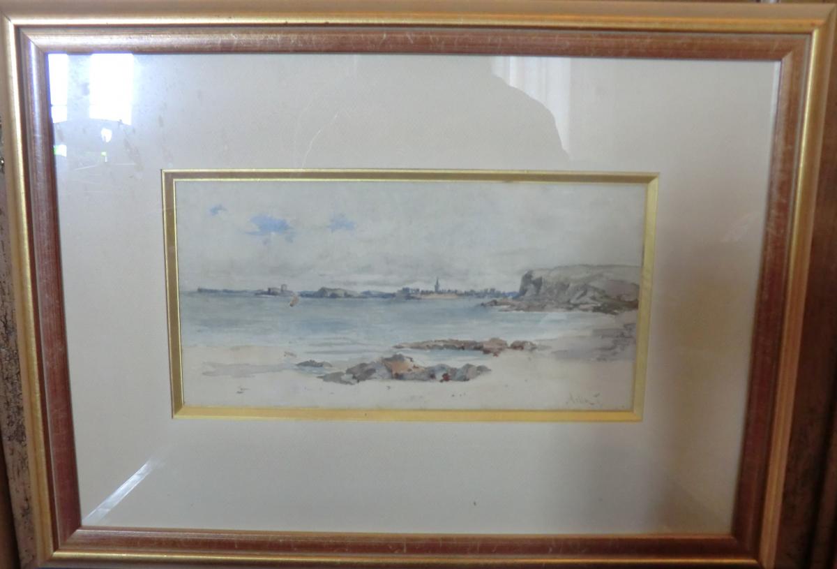 Marine View Of Port Signed J Arlin