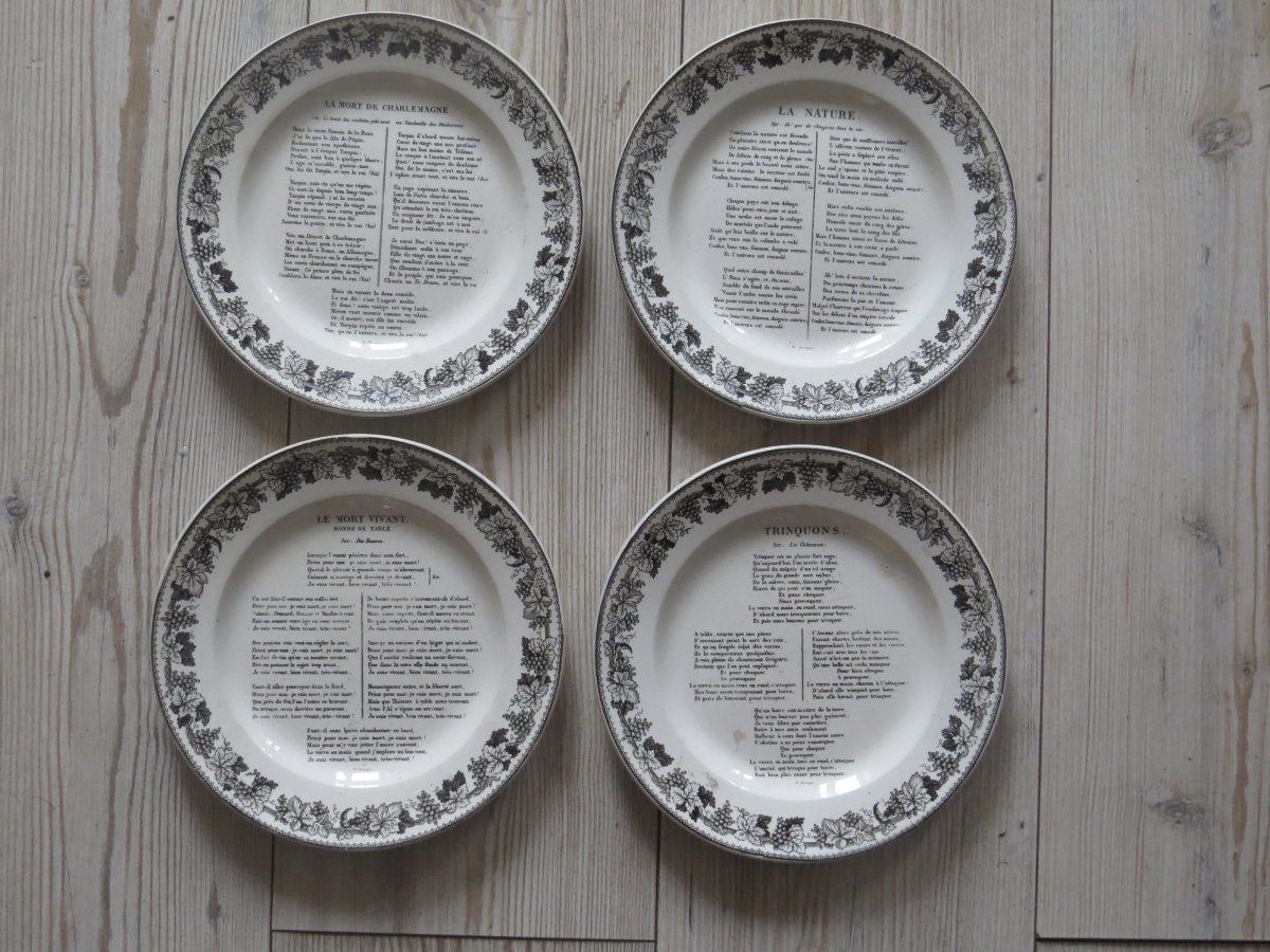12 Creil Debut XIXth Century Plates-photo-2