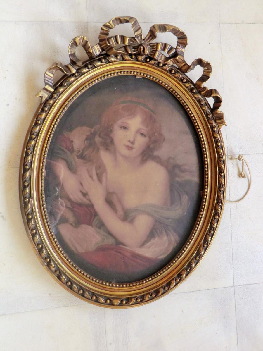  Greuze (d'apres) paire de pastels