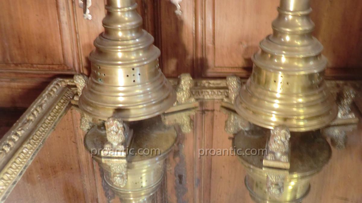 Pair Of Candlesticks In Gothic Style-photo-4