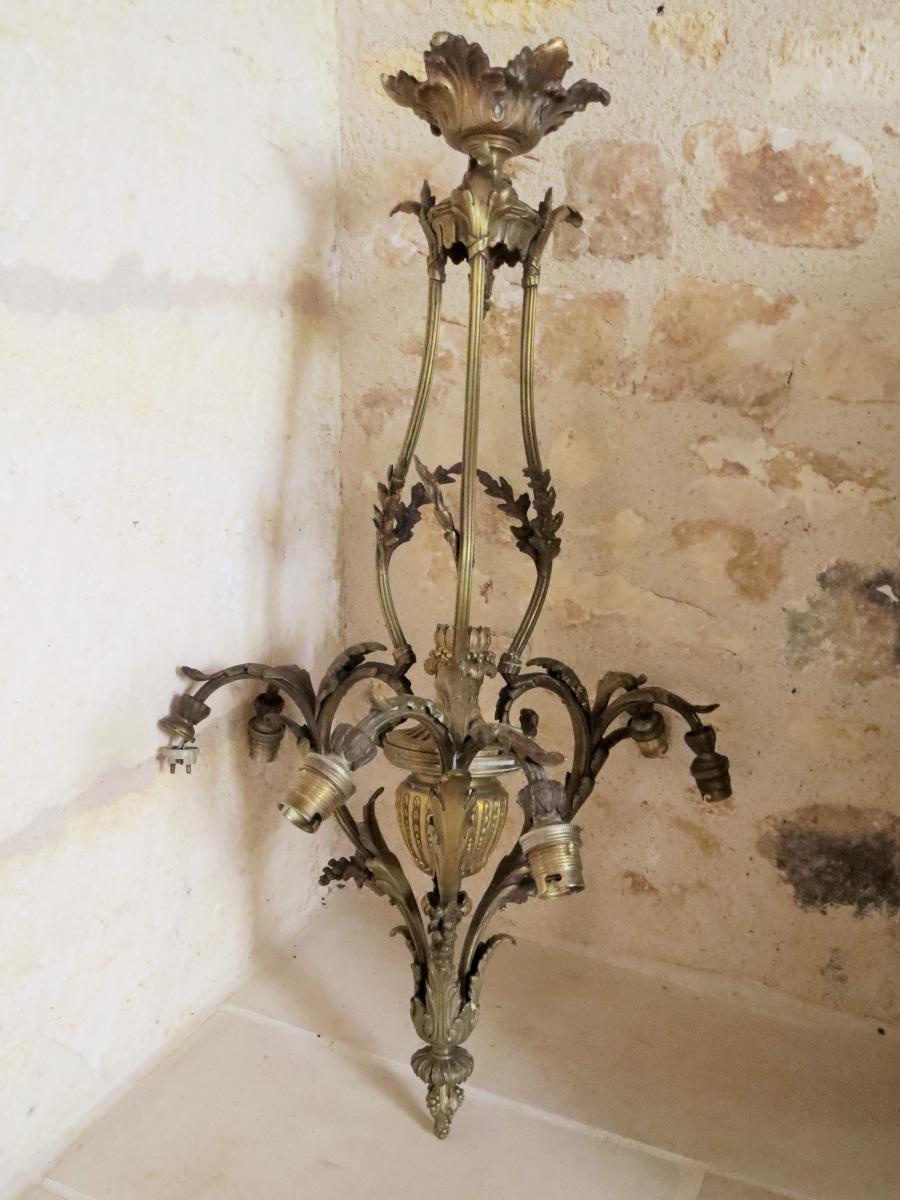 Bronze Chandelier Style Louis 16