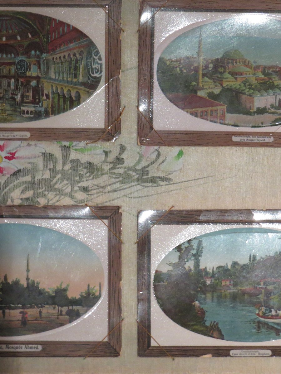 Japan Debut XX E Century Album Of Postcards In Lacquered Wood Inlaid With Ivory-photo-1