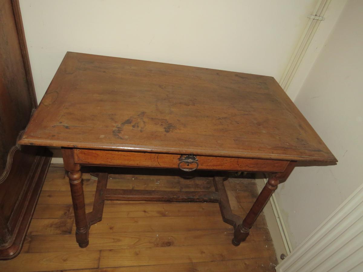 Table En Noyer Epoque Louis 13-photo-3