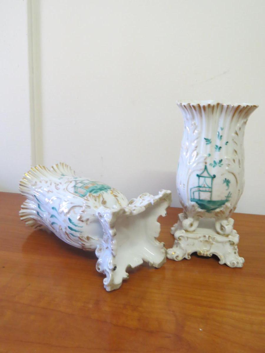 Pair Of Old Paris Vases-photo-3