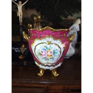 Cache Pot Floral Porcelaine De Limoges
