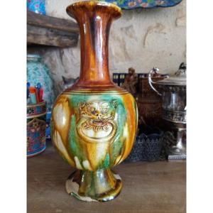 Enamelled Terracotta Vase China