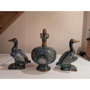 cloisonnes chine fin 19è