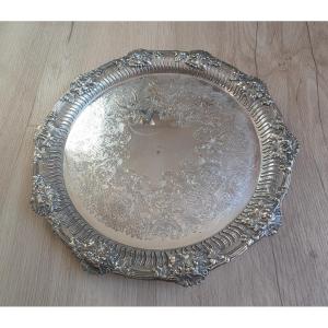 grand plat en metal argente anglais