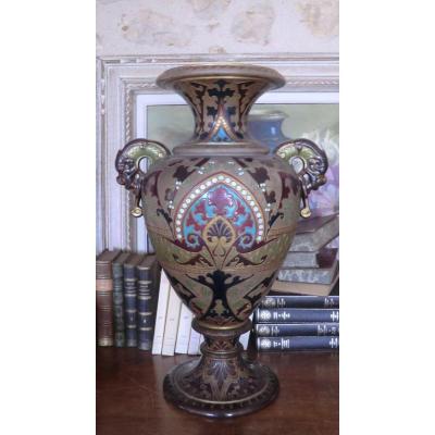 Large Vase Gres De Sarreguemines