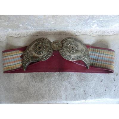 Ceinture Art Indien Ou Islamique Metal Argenté