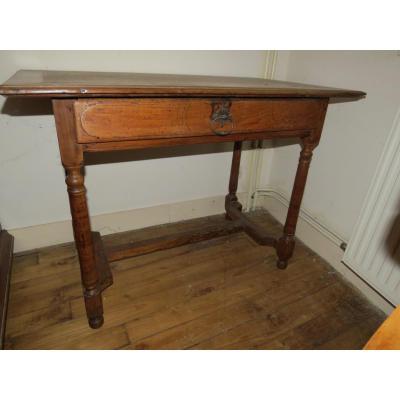 Table In Walnut Period Louis 13