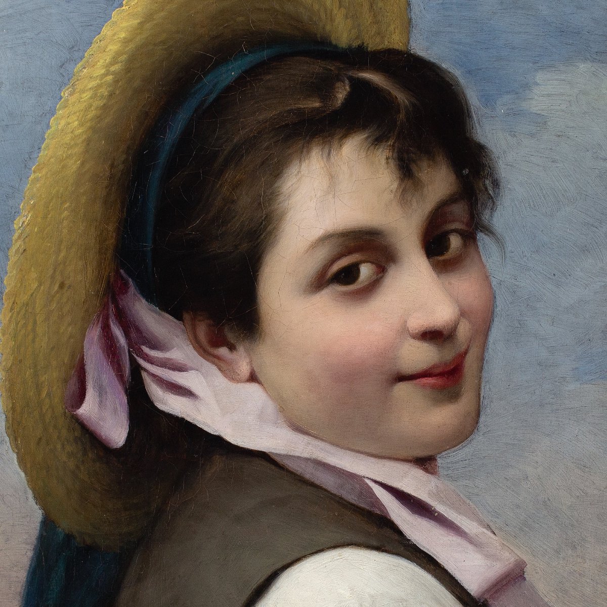 Giovanni Rota, Portrait Of A Girl In A Straw Hat-photo-1