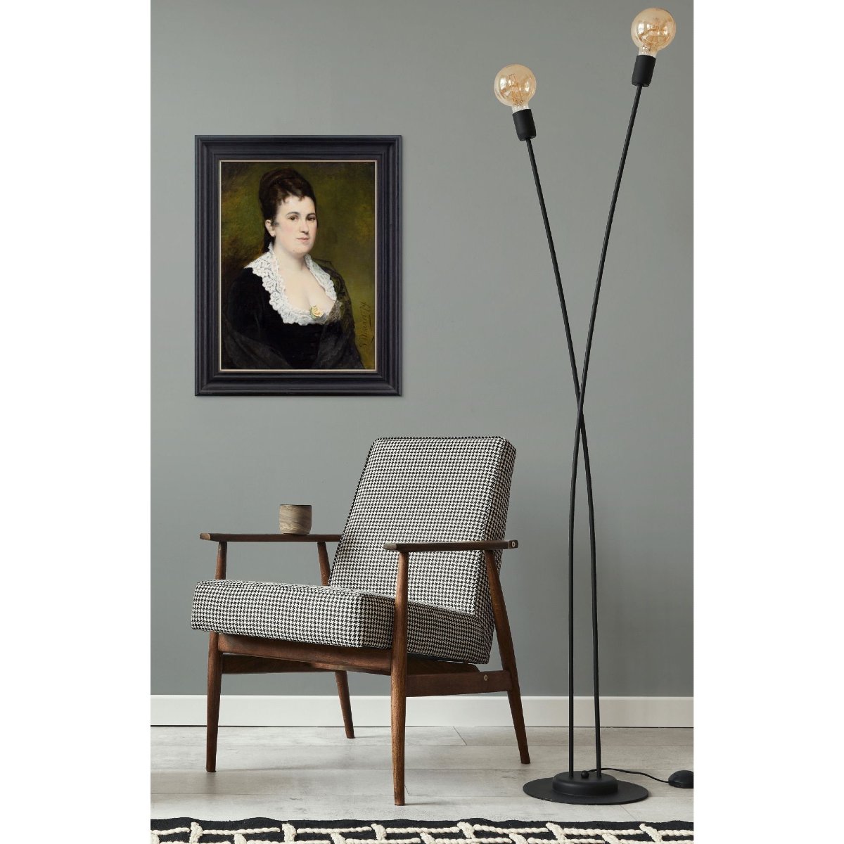 Jean Baptiste Discart, Portrait Of A Lady With A Yellow Rose-photo-3