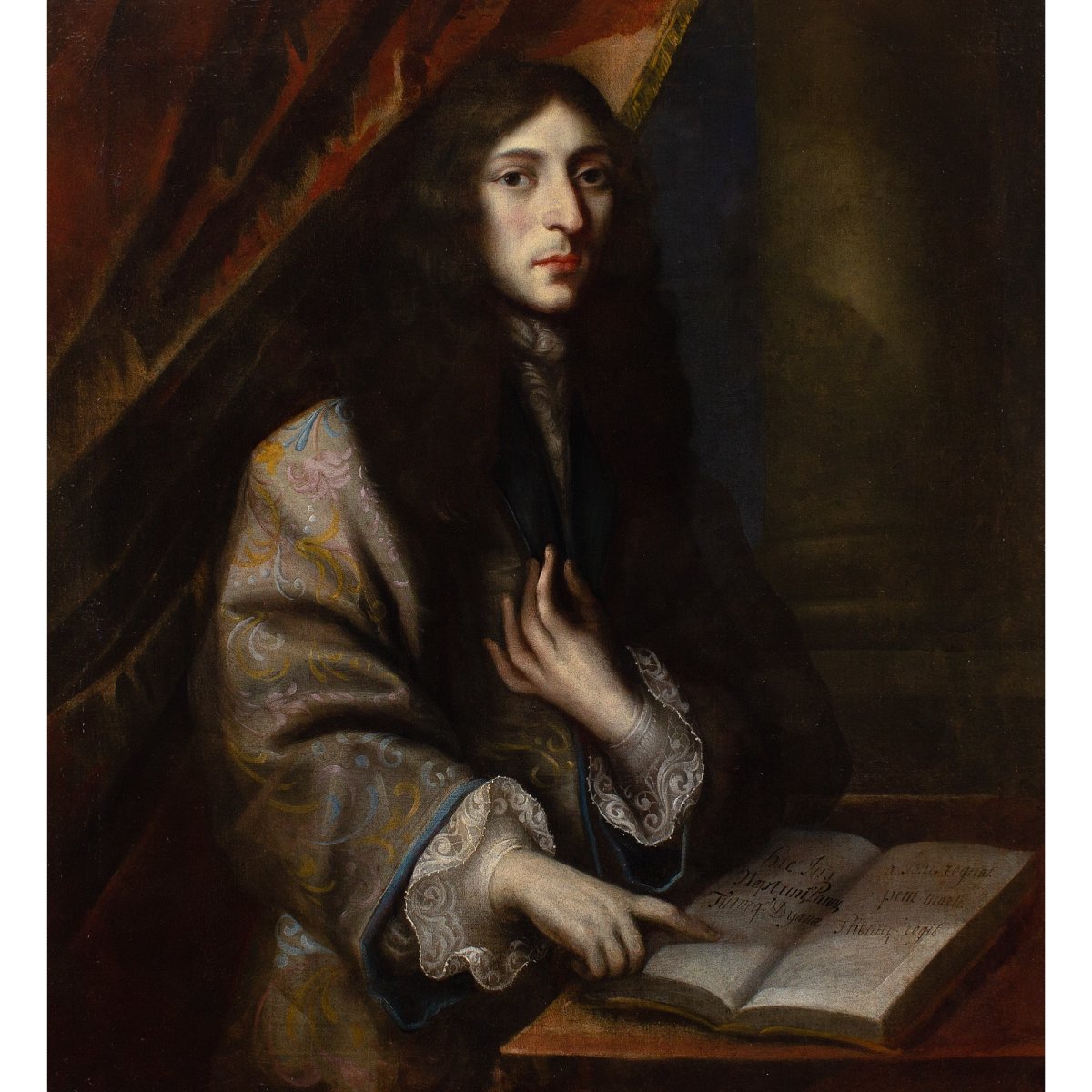 Jacques d'Agar (circle), Portrait Of A Gentleman In A Silk Robe-photo-2