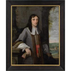 École Flamande Du XVIIe Siècle Portrait D'un Gentilhomme En Justaucorps