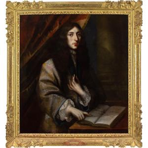 Jacques d'Agar (circle), Portrait Of A Gentleman In A Silk Robe