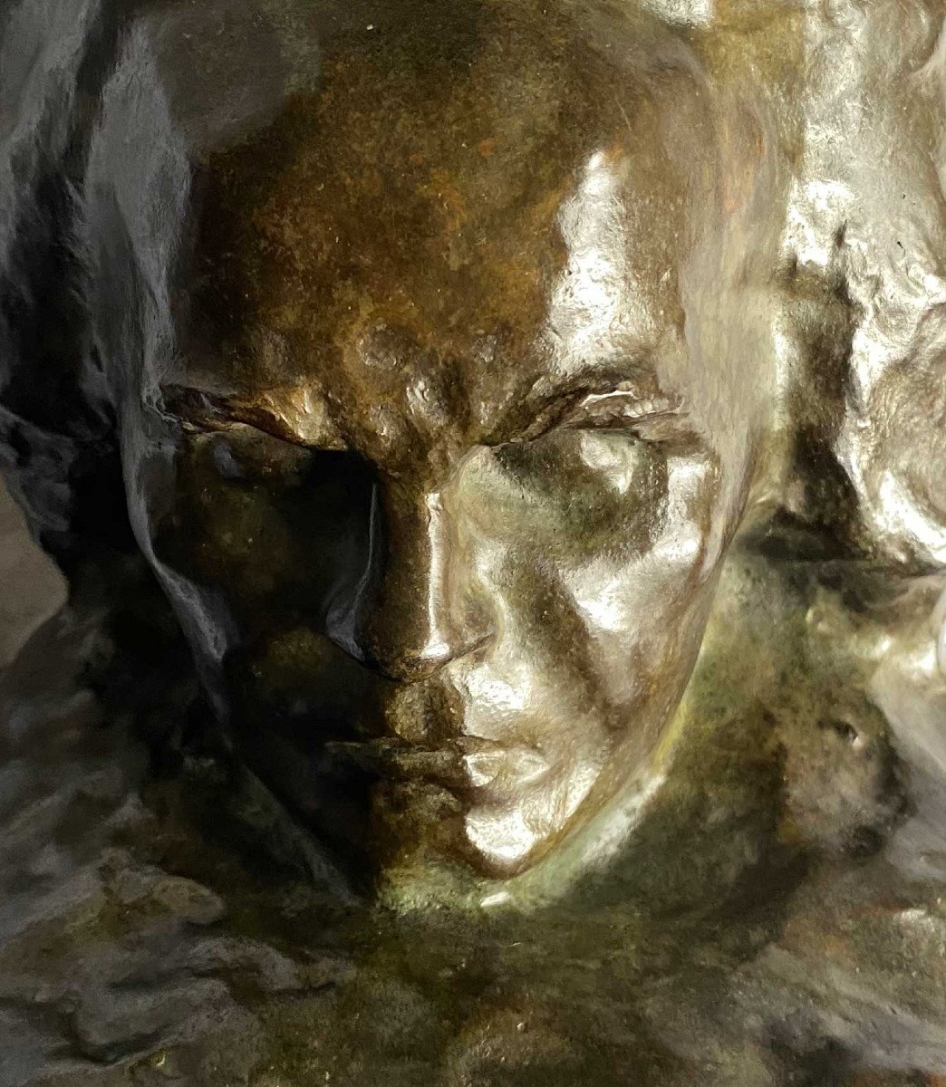 Sculpture, Buste De Beethoven, Signée Paul Gaston Déprez-photo-2
