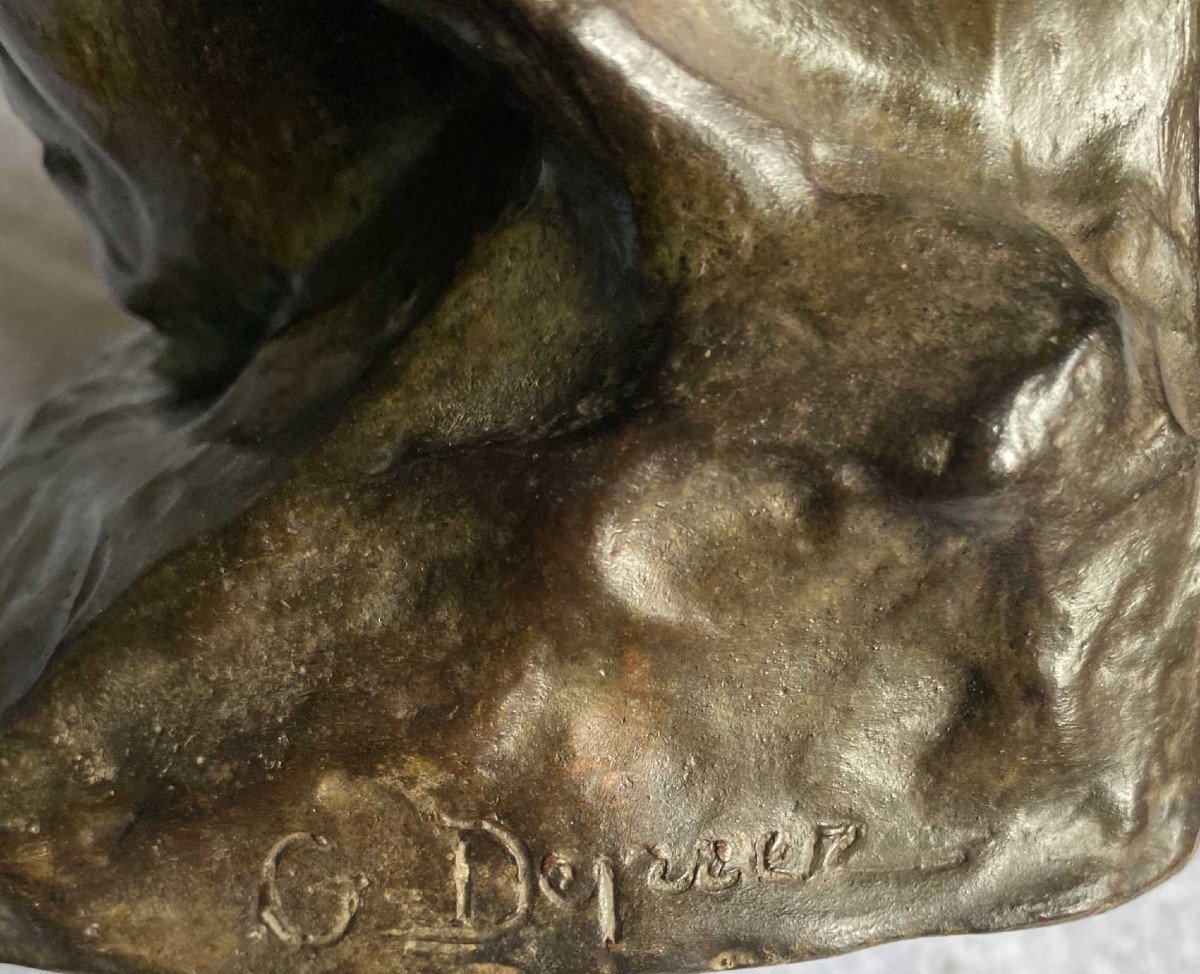 Sculpture, Buste De Beethoven, Signée Paul Gaston Déprez-photo-3