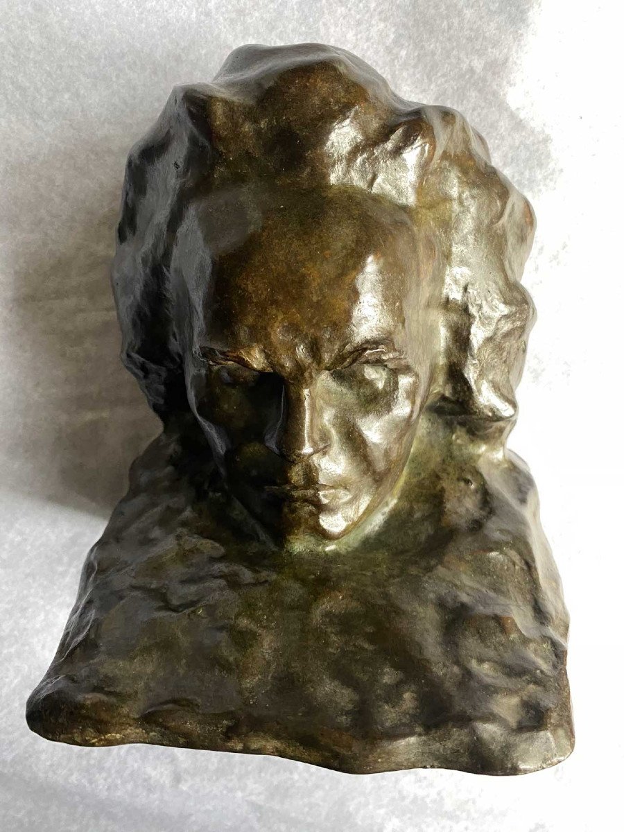 Sculpture, Buste De Beethoven, Signée Paul Gaston Déprez