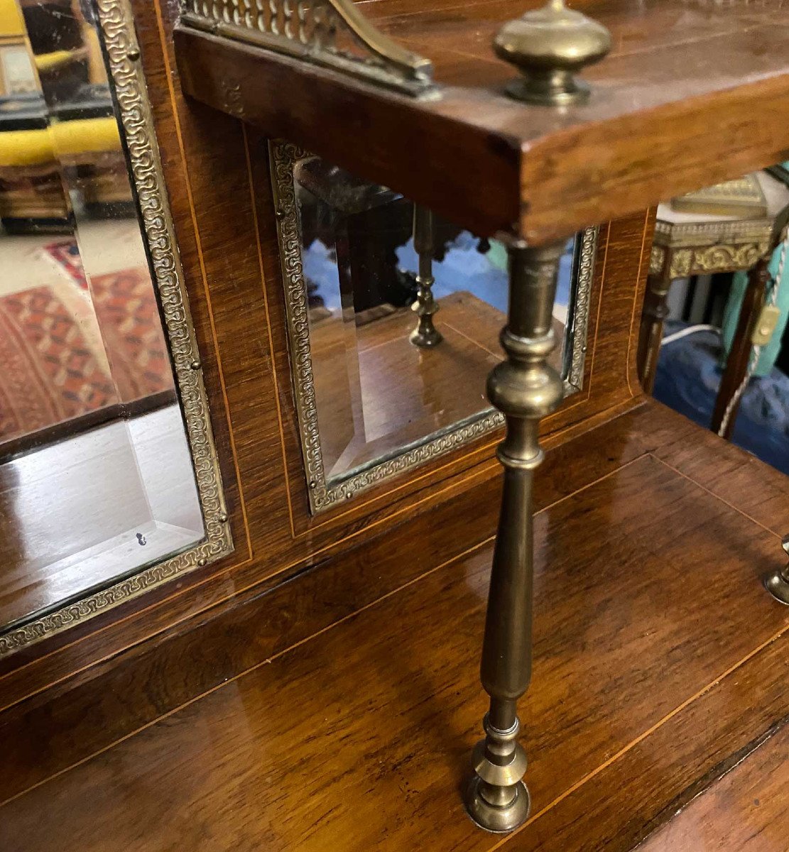 Louis XV Style Inlaid Scriban Desk-photo-1