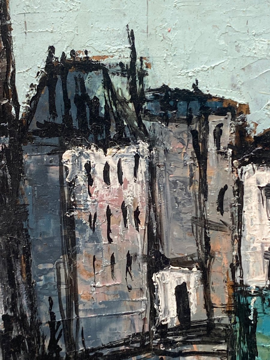 Painting, View Of Paris Didier Grandt-photo-3