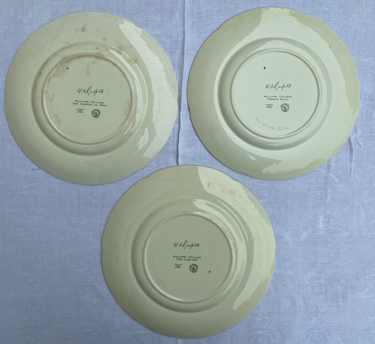 12 Assiettes Wedgwood, Commémoratives,  Williams College.-photo-4
