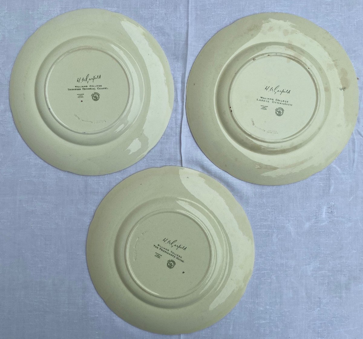12 Assiettes Wedgwood, Commémoratives,  Williams College.-photo-6