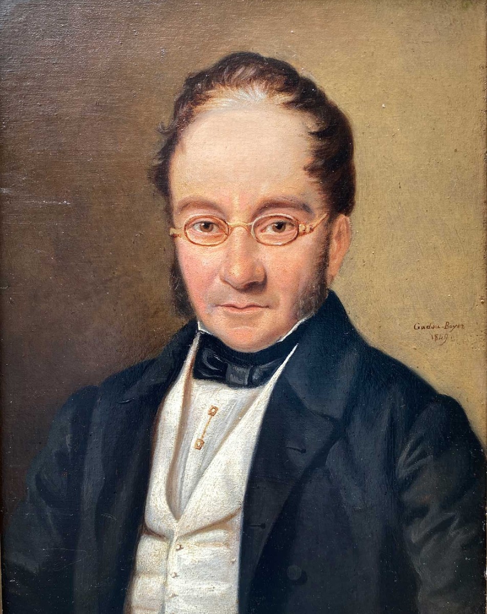 Painting By Jeanne Gadou-boyer, Portrait Of A Man-photo-2