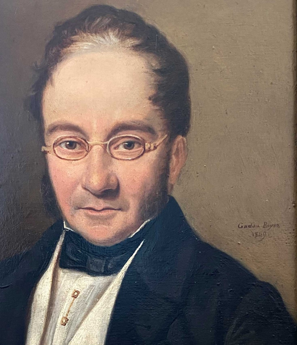 Painting By Jeanne Gadou-boyer, Portrait Of A Man-photo-3