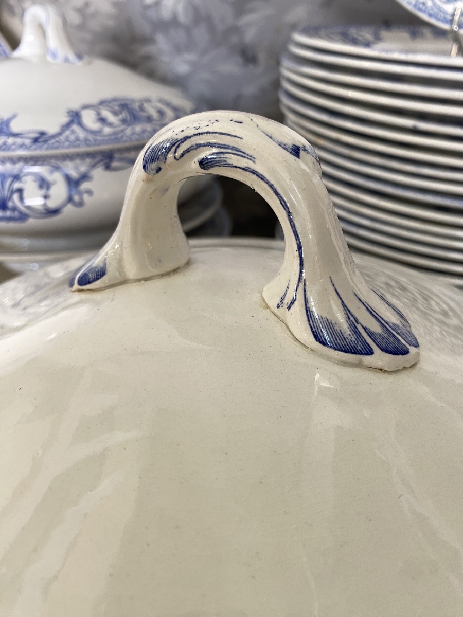 Digoin And Sarreguemines Earthenware Dinnerware Set, Arno Model-photo-4