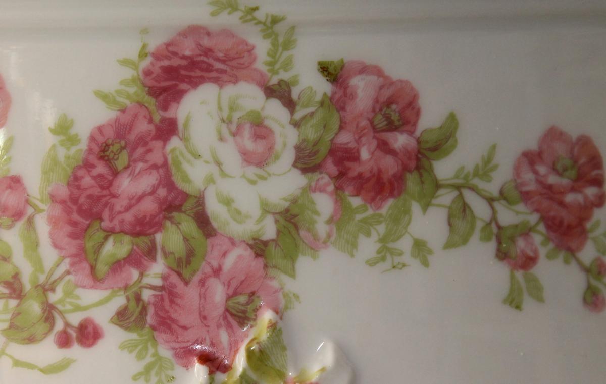 Service Vaisselle De Table Limoges roses Anciennes Fin XIXe-photo-3