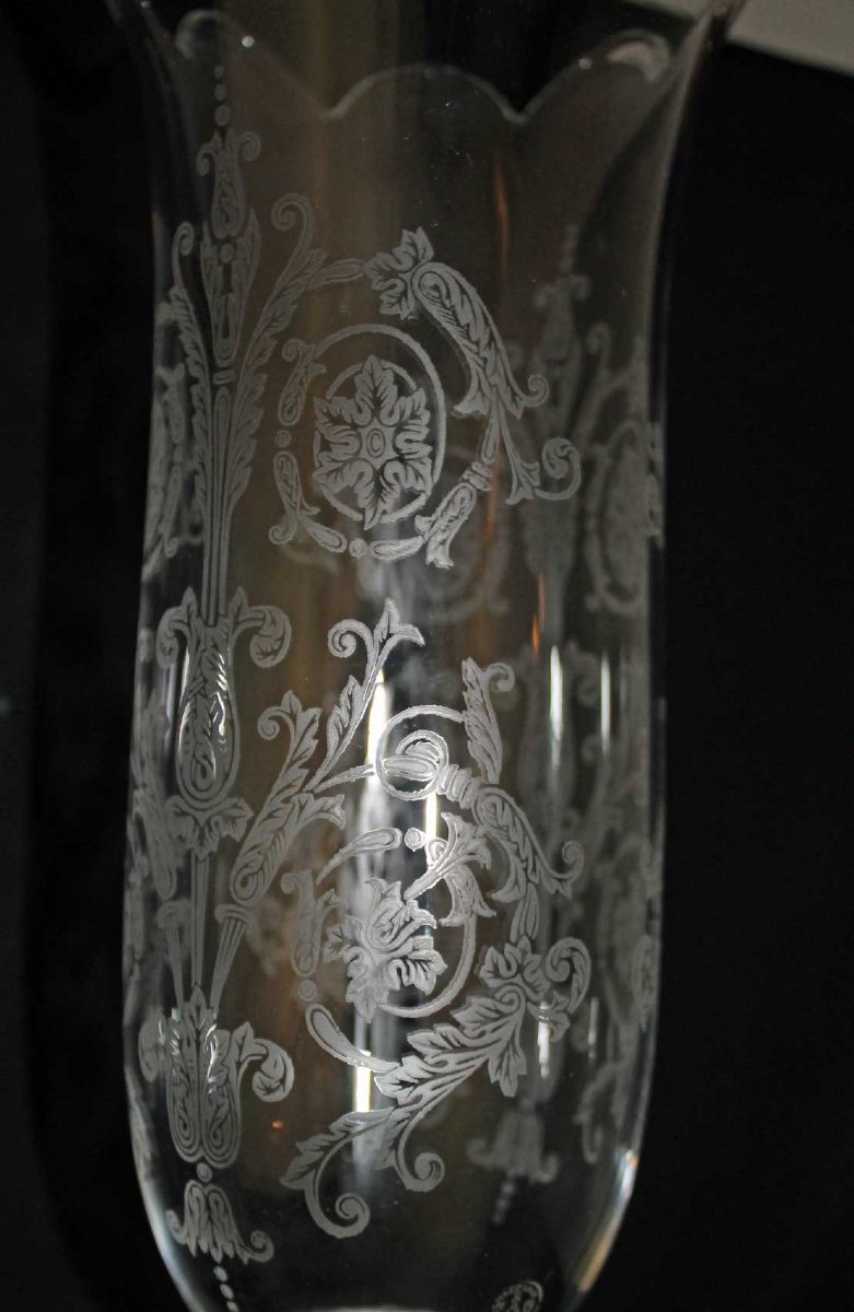 Bougeoir en cristal de Baccarat et son photophore-photo-1