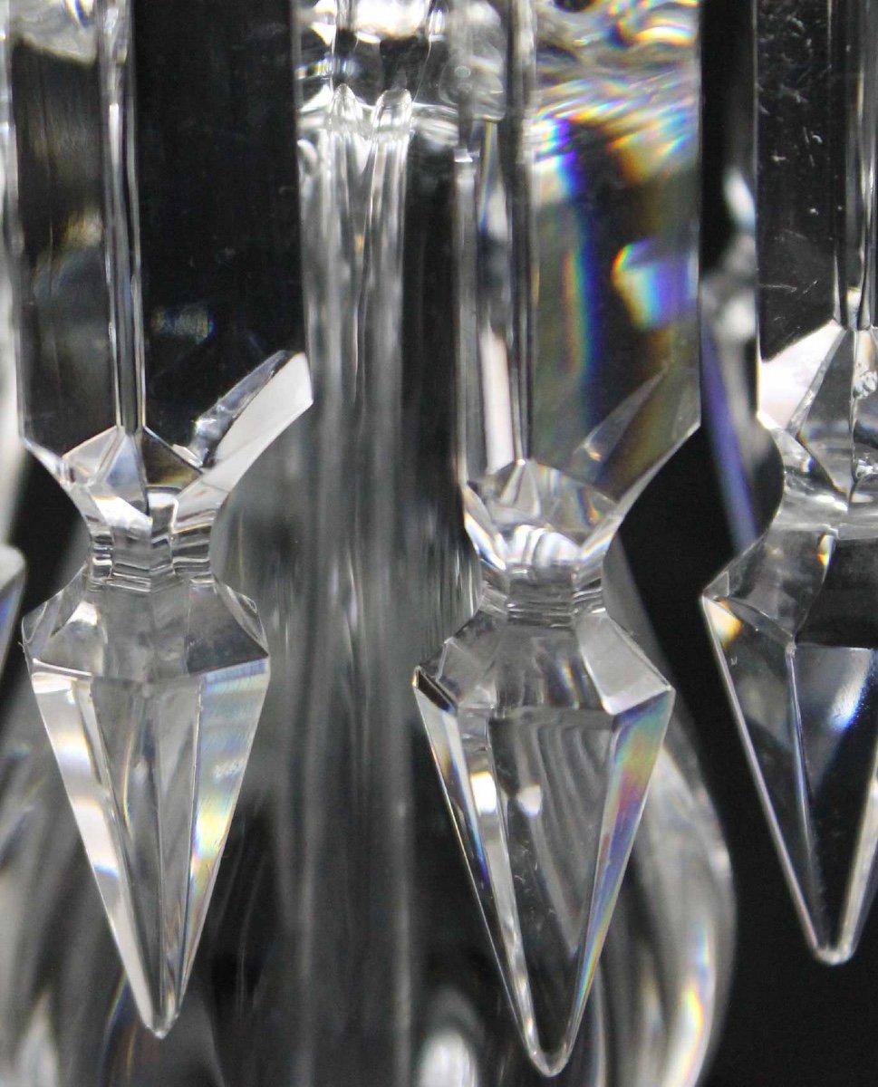 Bougeoir en cristal de Baccarat et son photophore-photo-2