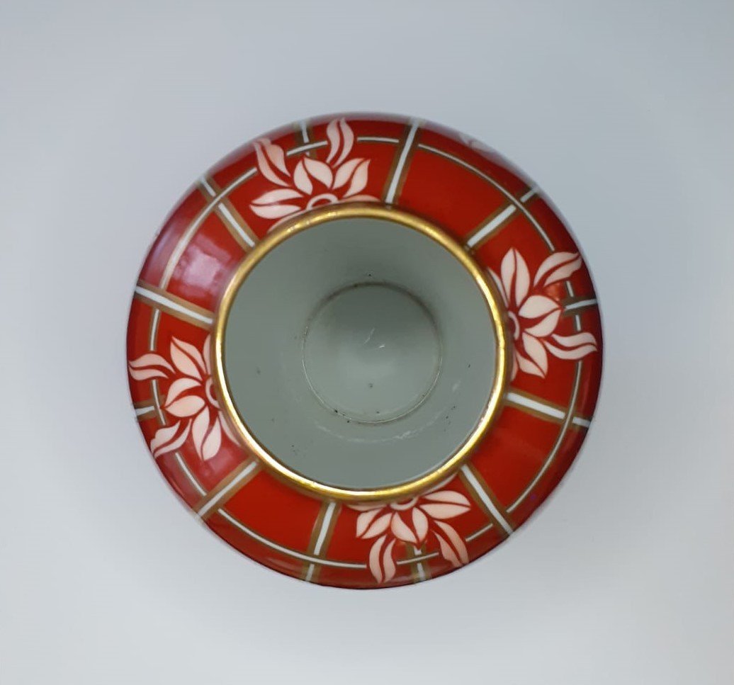 Colorful Limoges Porcelain Vase. Circa 1930-photo-2