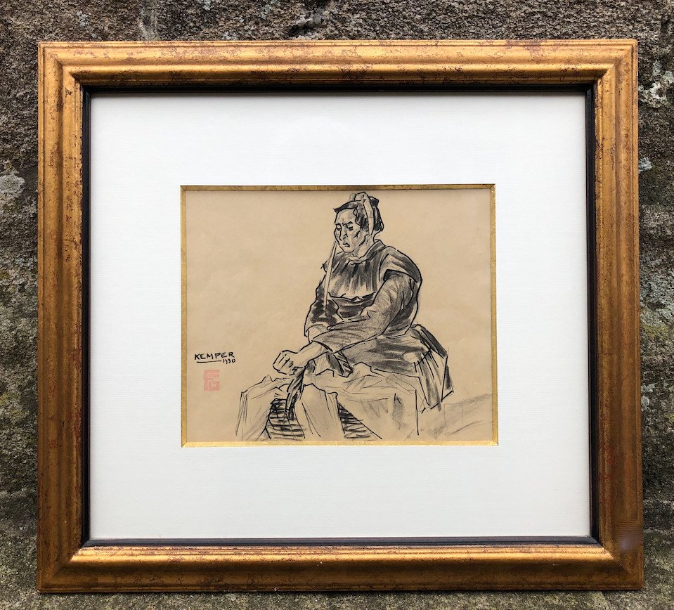 Drawing Of A Woman From Quimper By Georges Géo-fourrier-photo-2