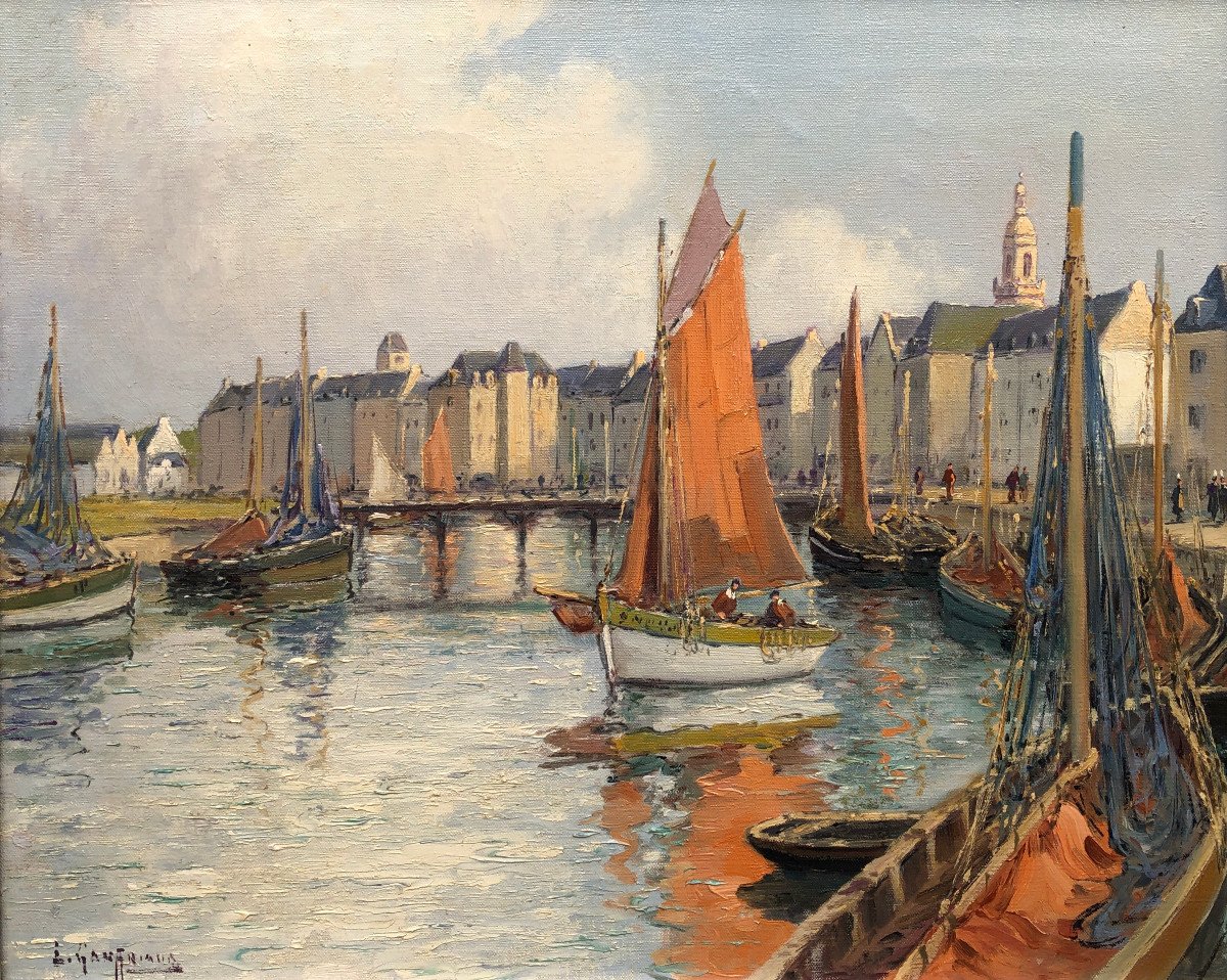 The Port Of Croisic By émile Gauffriaud 