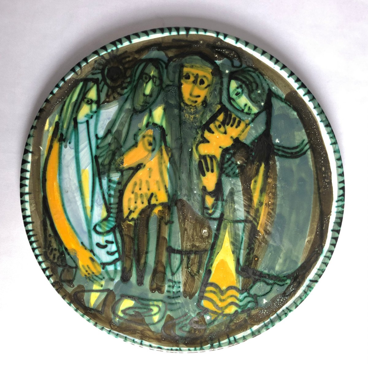 Tray Titled "after Midnight The Shadows Of The Dead" By René Quéré - Manufacture Kéraluc Bretagne