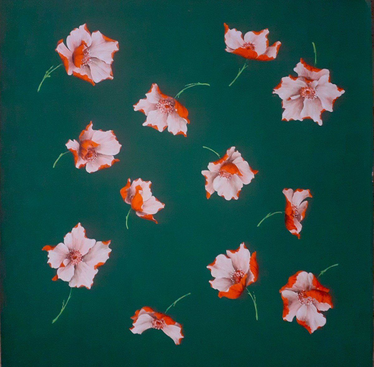 Gouache Drawing On Paper For Printing On Silk Square, Pierre Radix
