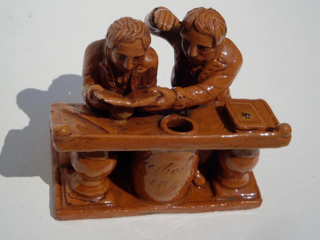 Encrier l'élève Et Son Maître - Manufacture De La Sarthe - 1848-photo-2